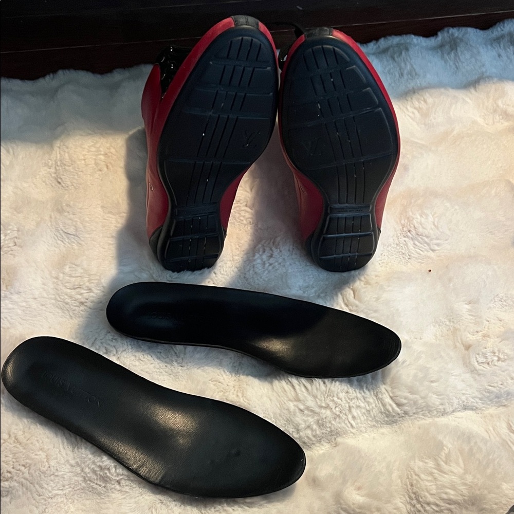 Louis Vuitton Red and Black High-Top Boots - Picture 4 of 8